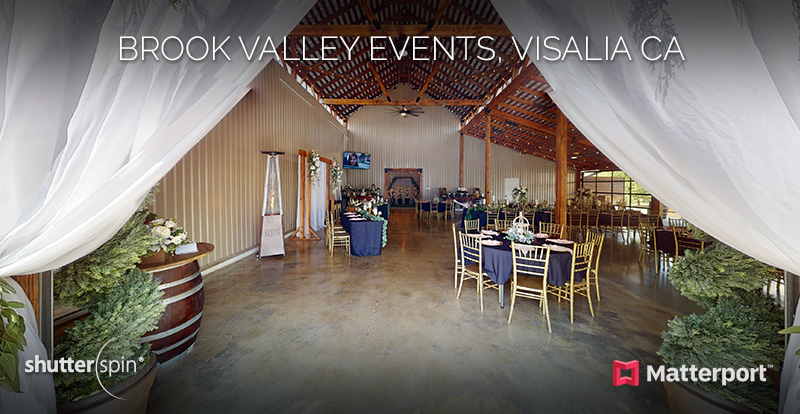 Matterport virtual tour of brook valley events visalia ca